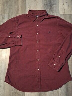 Ralph Lauren Men's Button-Down Shirt in Burgundy
